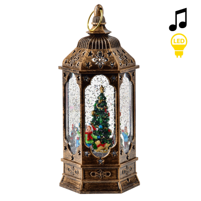 Lampion LED SANTA LILA, dekoracja świąteczna, 10,2 x 9 x 23,2 cm