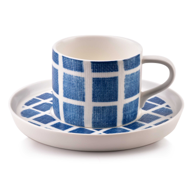 Tasse mit Untertasse NAVY, Porzellan, 225 ml,...