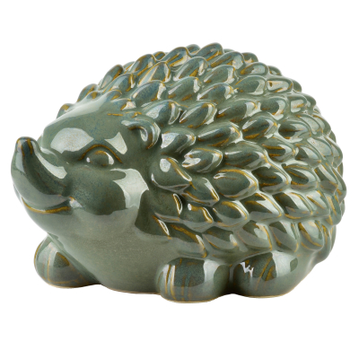 Keramische egelfiguur MAVE GREEN, 23 x 16 x 14 cm