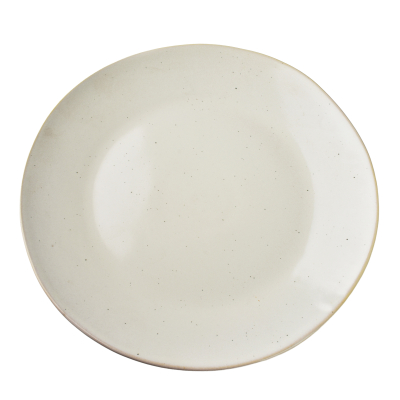 Dinner plate BASIC NATURE, ceramic, beige and cream, dotted, 28 x 28 x 3 cm