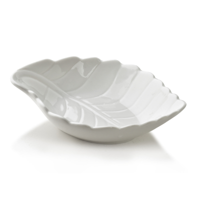 Schale BASIC Blatt, Porzellan, 16 x 12 x 4 cm, 120 ml