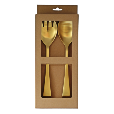 Salad servers set, gold, 2 pcs