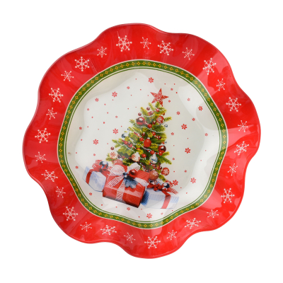 Decoratieve schaal SANTA LILA, glas, 23,3 x 23,3 x 4,5 cm