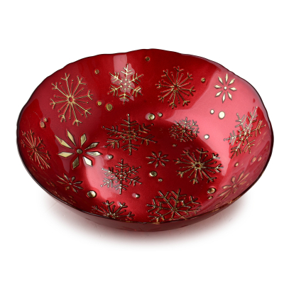 Decoratieschaal SANTA LILA, rood, 31 x 31 x 7,7 cm