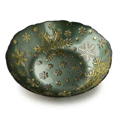 Decoratieschaal SANTA LILA, groen, 31 x 31 x 7,7 cm