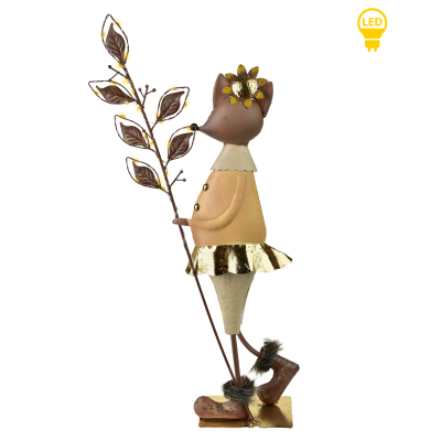 Figuur mevrouw muis HAZEL, LED, 18 x 8 x 63 cm,...