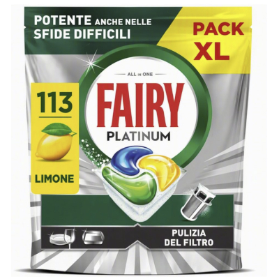 Kapsułki do zmywarki FAIRY Platinum, zapach cytrynowy, 113 szt.