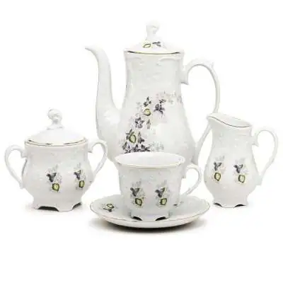 ROCOCO DEK Kávový oblek pro 12 osob 39 kusů G559