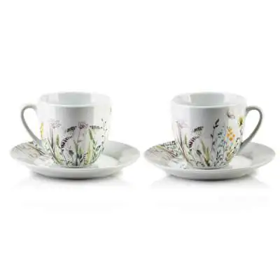 JOY 6er-Set Tassen mit Untertasse 250ml