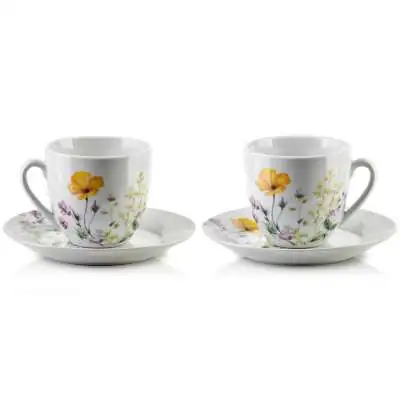 JOY 6er-Set Tassen mit Untertasse 250ml