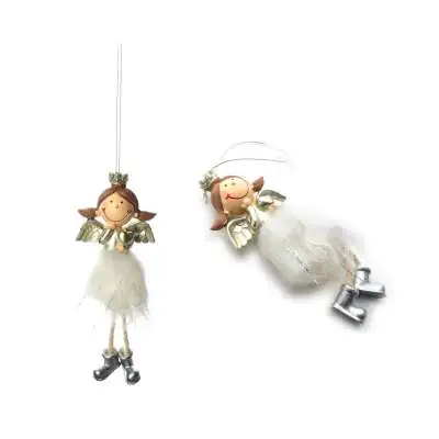 SANTA LILA Zawieszka bombka dziewczynka18x7 cm