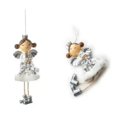 SANTA LILA Zawieszka bombka dziewczynka18x7 cm