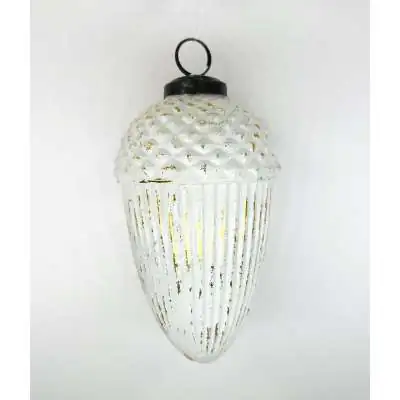 Glazen kerstbal 6x6x9,5cm