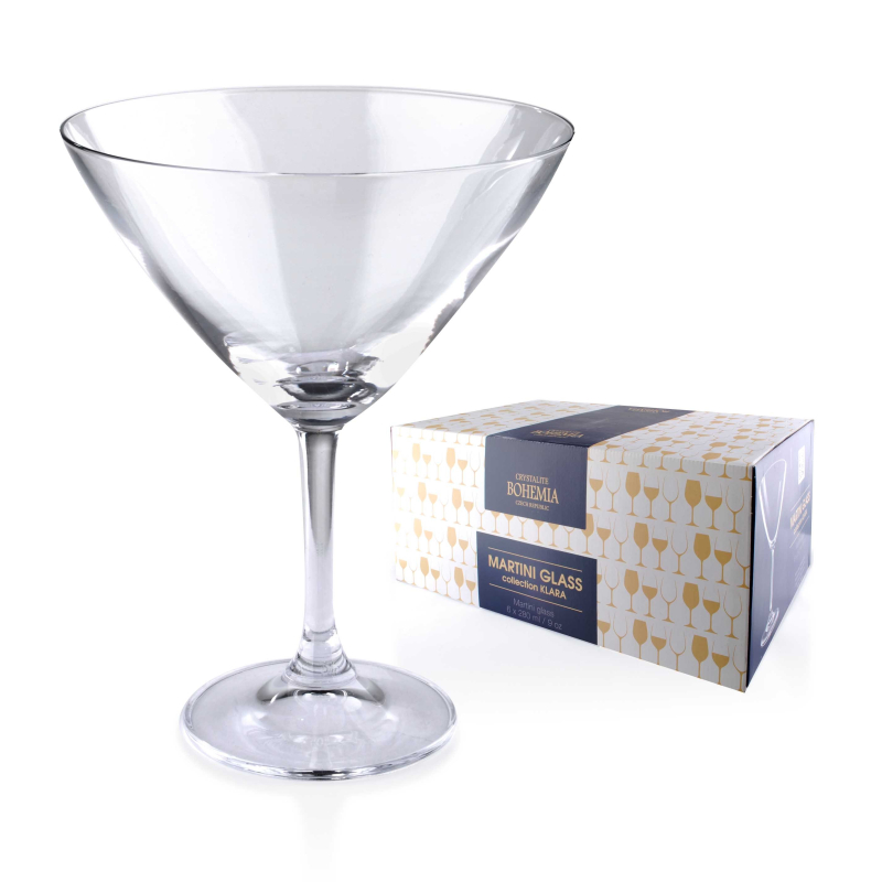 BOHEMIA KLARA-SYLVIA Komplet 6 kieliszków 280ml martini