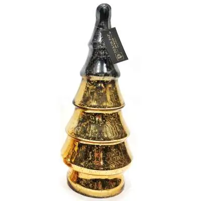 Skleněný vánoční stromek 15x15x40cm