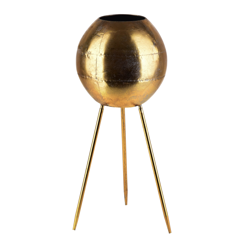 Osłonka metalowa kula złota na 3 nogach 27,2x27,2x65,5cm