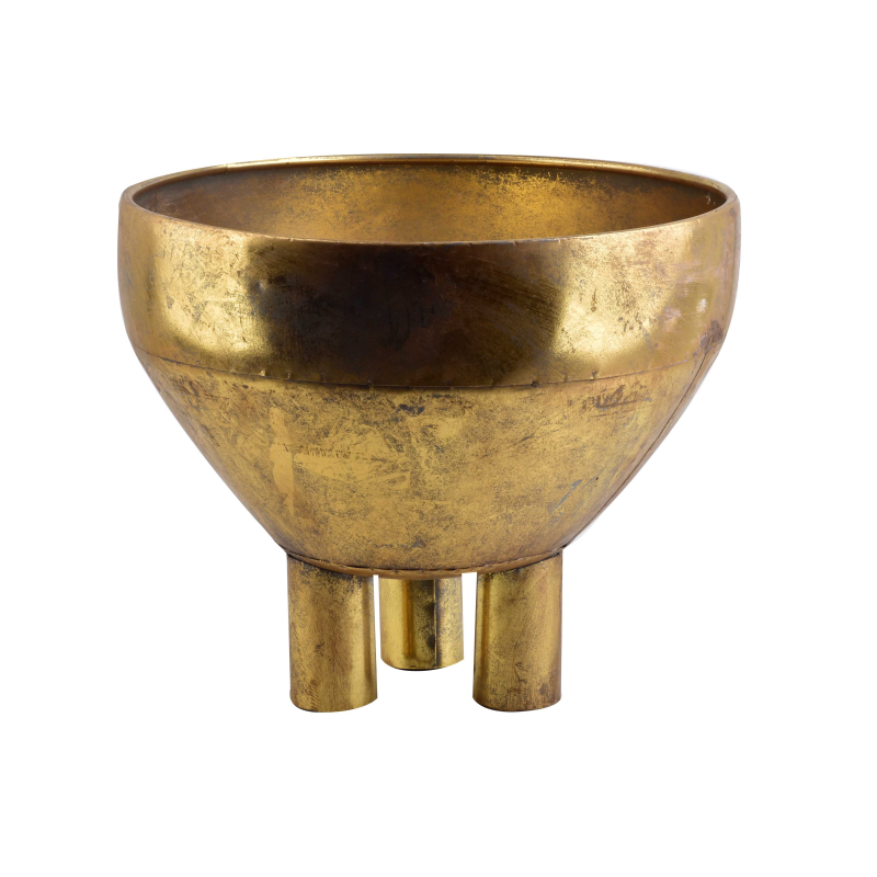 Osłonka metalowa złota na 3 nóżkach 41x41x33,7cm