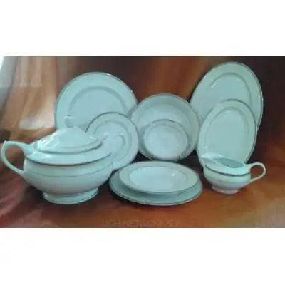 AGAWA PLATINUM Serwis obiad 12osób 43części...